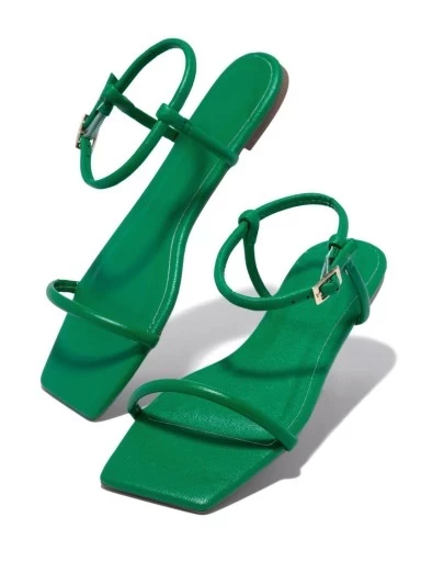 Stylestry Women Green Flat Sandals