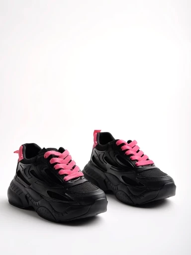 Stylestry Smart Casual Black Sneakers For Women & Girls