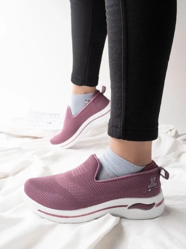 Stylestry Slip-on Comfortable Purple Sneakers For Women & Girls