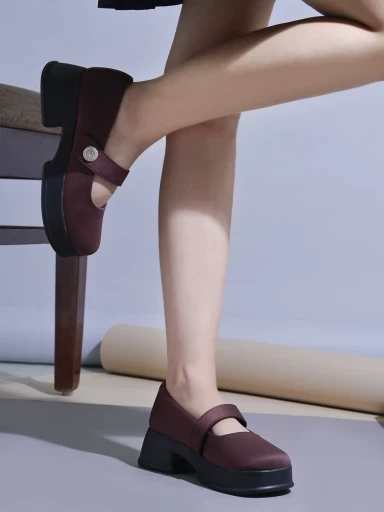 Stylestry Stylish Brown Marry-janes For Women & Girls