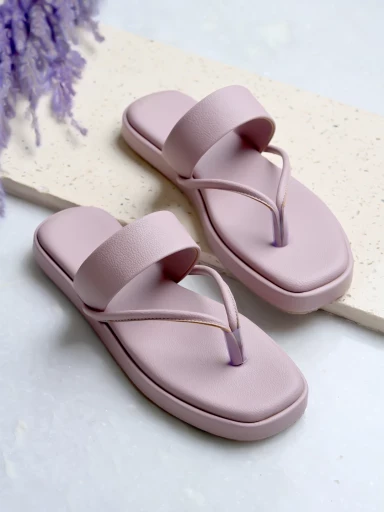 Stylestry Comfortable Strappy Peach Flats For Women & Girls