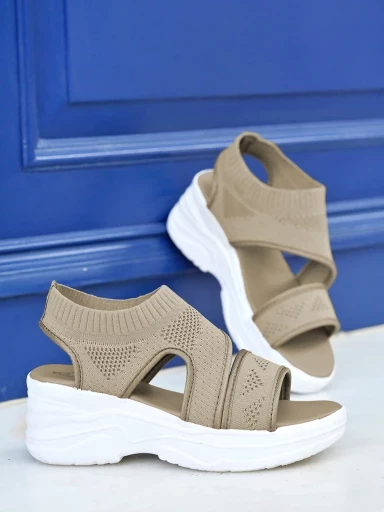 Stylestry Smart Casual Beige Sandals For Women & Girls