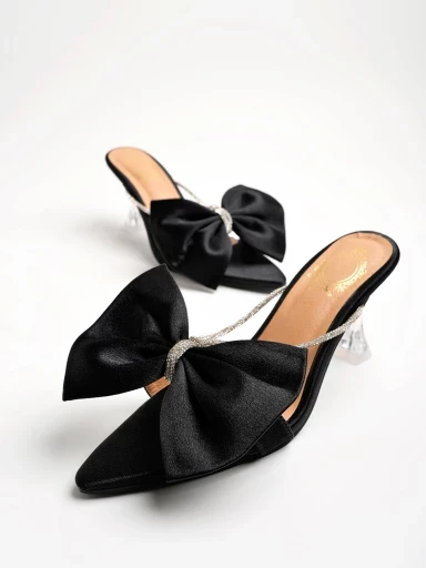 Stylestry Stylish Western Embellished Black Heels For Women & Girls