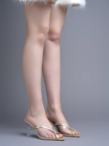Stylestry Classy Transparent Style Golden Pumps for Women & Girls