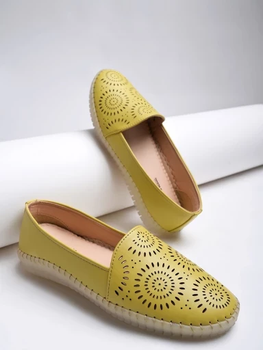 Stylestry Everyday Casual Yellow Loafers For Women & Girls