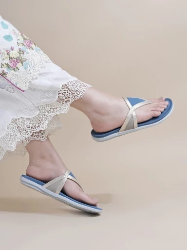 Stylestry Stylish & Comfortable Blue Flats For Women & Girls