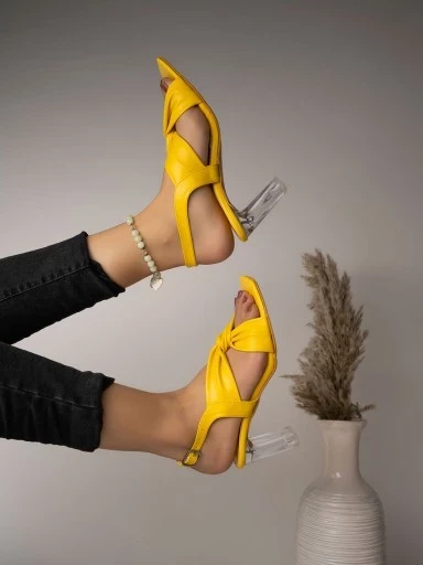 Stylestry Women & Girls Yellow Block Heels