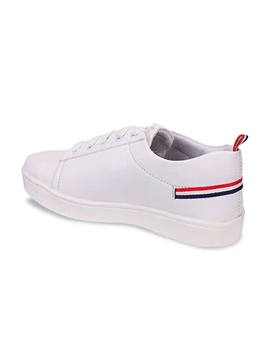Stylestry Womens & Girls White Stylish Lace Up Casual Sneakers