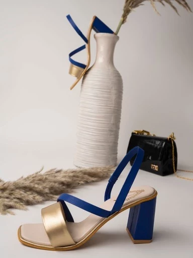 Stylestry Stylish Blue Block Heels For Women & Girls