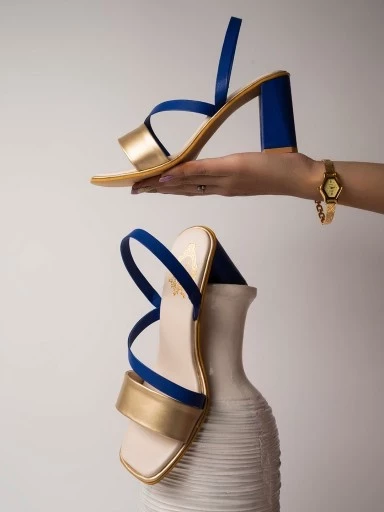 Stylestry Stylish Blue Block Heels For Women & Girls