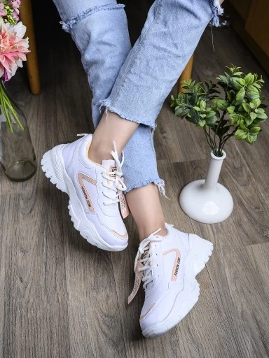 Shoetopia Women & Girls Peach Smart Casual Sneakers
