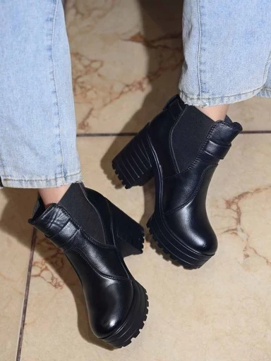 Block heel platform ankle boots - Shoes - Women | Bershka