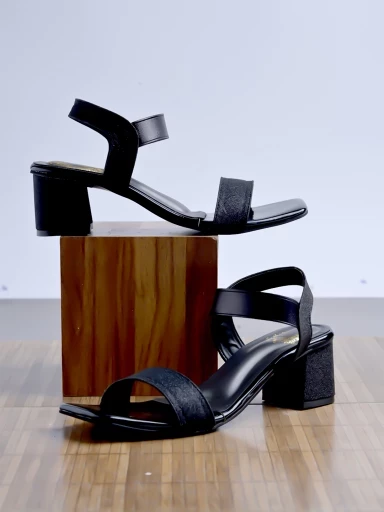Stylestry Stylish Black Block Heels For Women & Girls