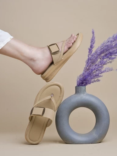 Stylestry Stylish Beige Wedges For Women & Girls