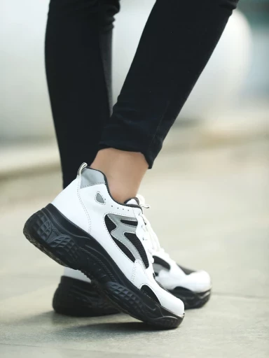 Stylestry Smart Casual White Sneakers For Women & Girls