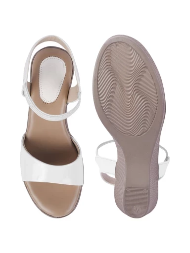 Shoetopia smart Casual White Wedges For Womne & Girls