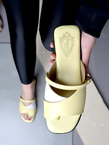 Stylestry Solid Square Toe Casual Yellow Flats For Women & Girls