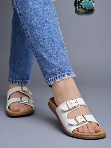 Stylestry Stylish Solid White Flats For Women