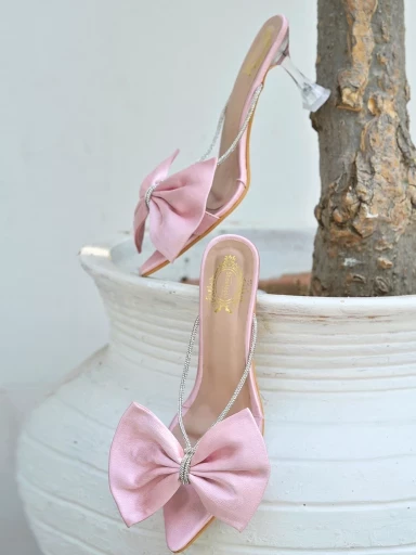 Stylestry Stylish Western Embellished Light-Pink Heels For Women & Girls