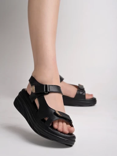 Stylestry Comfortable Black Doctor Sole Heels For Women & Girls
