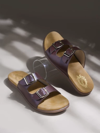 Stylestry Stylish Solid Brown Flats For Women