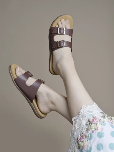 Stylestry Stylish Solid Brown Flats For Women
