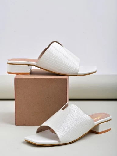 Stylestry Solid White Heels For Women & Girls