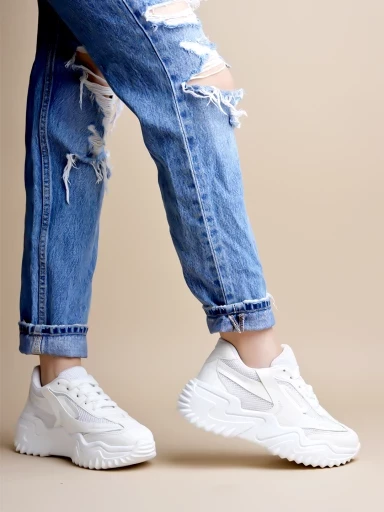 Stylestry Smart Casual Comfortable White Sneakers For Women & Girls