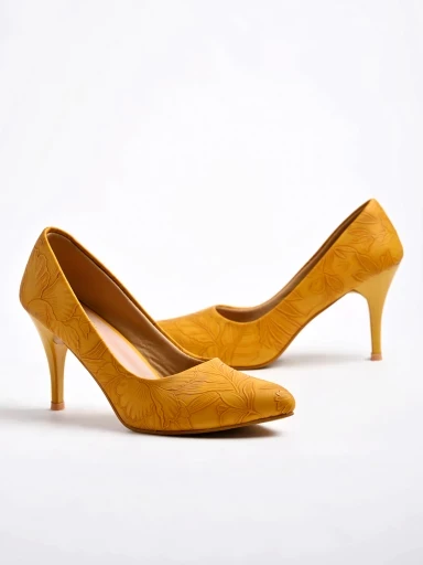 Stylestry Classy Yellow Pointed Toe Pumps For Women & Girls