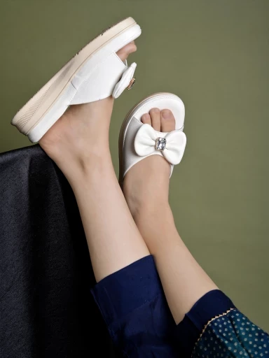 Stylestry Comfortable White Platform Heels For Women & Girls