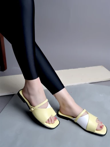 Stylestry Solid Square Toe Casual Yellow Flats For Women & Girls