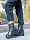 Stylestry Smart Casual Black Boots For Women & Girls
