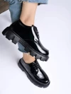 Stylestry Smart Casual Lace-up Detailed Black Loafers For Women & Girls