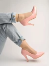 Stylestry High Heels Solid Patent Pink Pumps For Women & Girls