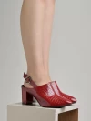 Stylestry Croco Print Stylish Pointed Toe Cherry Pumps For Women & Girls