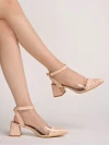 Stylestry Stylish Ankle Strap Peach Pumps For Women & Girls