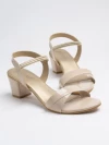 Stylestry Women's & Girl's Cream Pointed Toe Block Heels