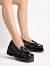 Stylestry Stylish Patent Black Casual Shoes For Women & Girls