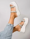 Stylestry Retro Style White Platform Heels For Women & Girls