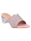 Stylestry Bling Jewel Embellished Ethnic Pink Block Heels For Women & Girls