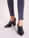 Stylestry Croco Print Stylish Pointed Toe Black Pumps For Women & Girls