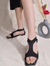 Stylestry Smart Casual Black  Flat Sandals For Women & Girls