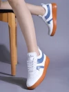 Stylestry Daily Wear Casual Sports Shoe White & Blue Sneakers Casuals For Women & Girls