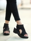 Stylestry Fashion & Comfortable Casual Black Sandals For Women & Girls