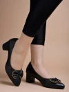 Stylestry Pointed Toe Stylish Bow Black Pumps For Women & Girls