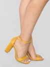 Stylestry Womens & Girls Yellow Solid Block Heels