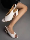 Stylestry Women & Girls White Solid Block Heels