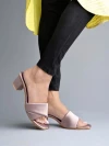 Stylestry Stylish Solid Mauve Block Heels For Women & Girls