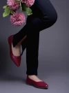 Stylestry Textured Cherry Ballerinas For Women & Girls