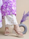 Stylestry Upper Embellished Rhinstone Strap Golden Heels For Women & Girls